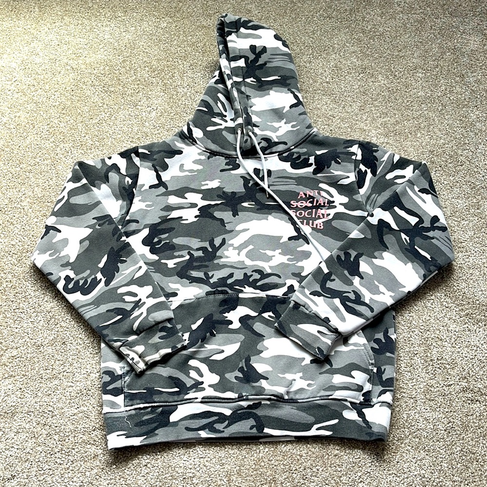 Anti Social Social Club hoodie, size M, very good condition, camouflage print